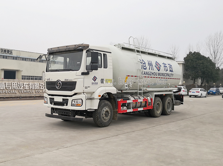 6x4陜汽德龍【國六排放】LNG天然氣干粉罐車暢銷河北市場