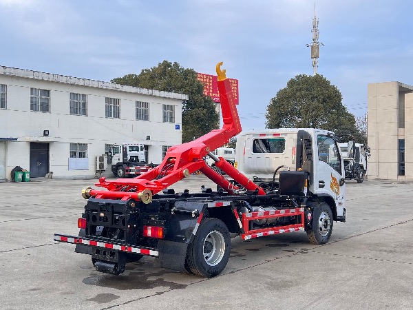 重汽豪曼4x2車廂可卸式垃圾車｜鉤臂式垃圾車｜移動壓縮垃圾站配套專用轉運車｜勾臂車